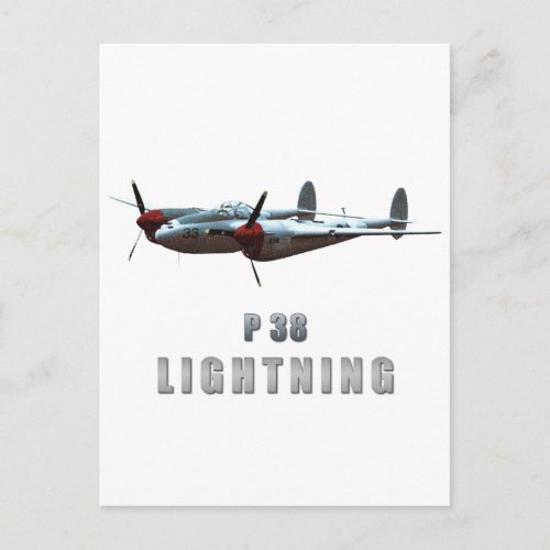 P38 Lightning Postcard