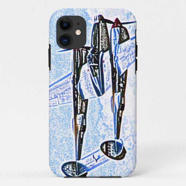 p38 Lightning world war 2 combat aircraft Case-Mate iPhone Case (Back)