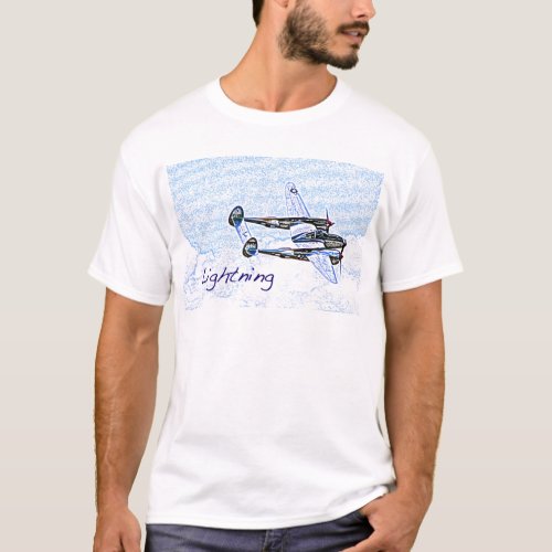 p38 Lightning world war 2 combat aircraft T_Shirt