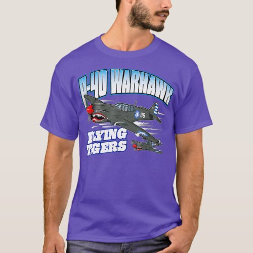P40 Warhawk Flying Tigers Warbirds T_Shirt