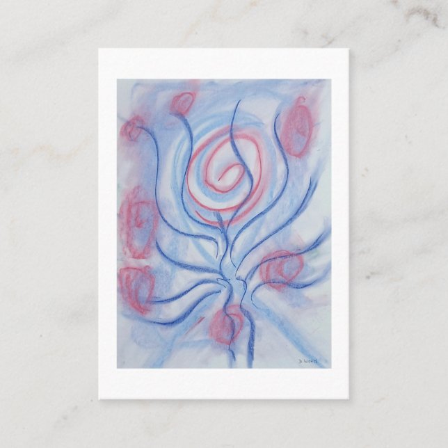 P43 Unique Colorful Abstract Art Calling Card (Front)