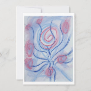 P43 Unique Colorful Abstract Art Thank You Card