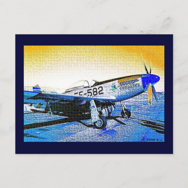 "P51 Mustang" © 2009 S.J. Postcard (Front)