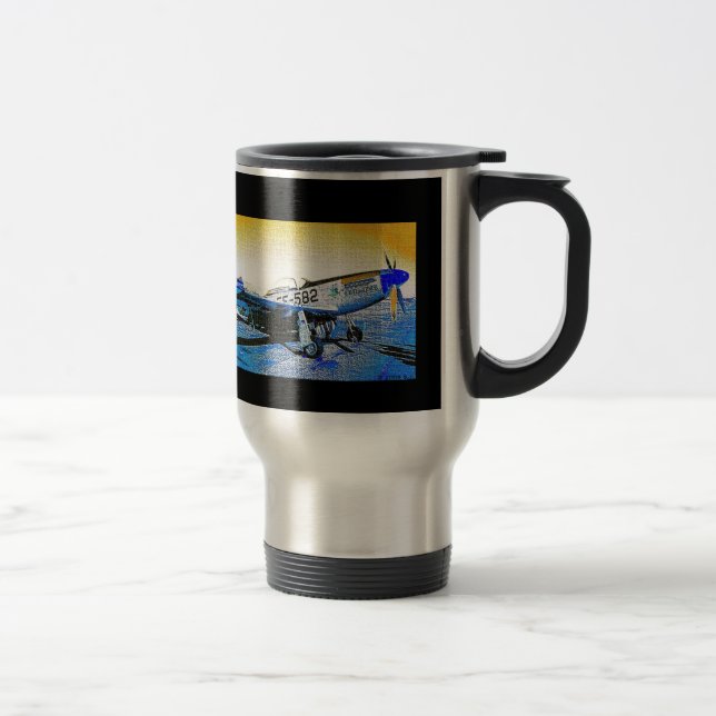"P51 Mustang" © 2009 S.J. Travel Mug (Right)