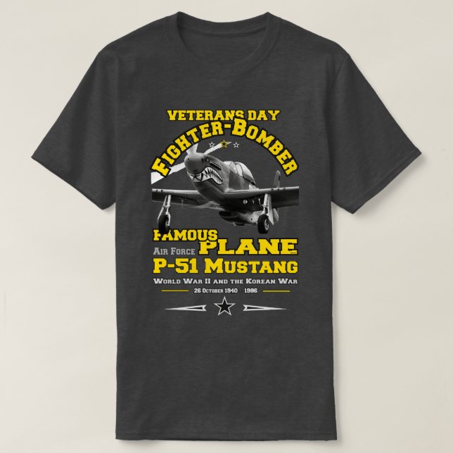 P51 MUSTANG Fighter Bomber 1 T-Shirt (Design Front)