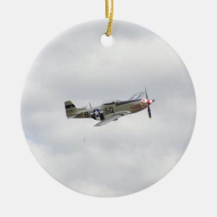 P51 Mustang Fighter Ceramic Ornament
