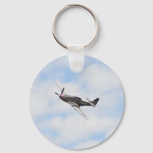 P51 Mustang In Flight Keychain (Front)