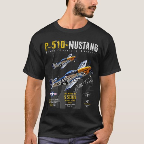 P51 Mustang WW2 Fighter Plane T_Shirt