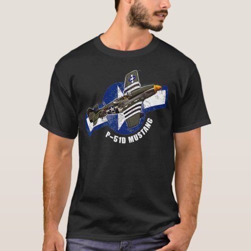 P51 Mustang WW2 Warplane Plane Warbird T_Shirt