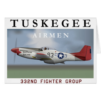 P51D Red Tail fighter flown by Tuskegee Airmen Cards