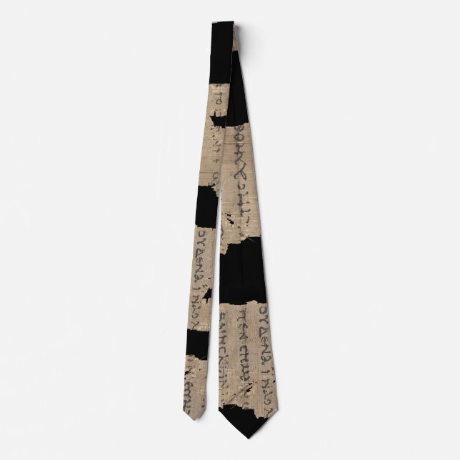 P52 Papyrus Fragment Tie–Earliest New Testament Neck Tie (Back)