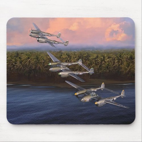 P_38 Aces of the 8th Fighter Group Mouse Pad