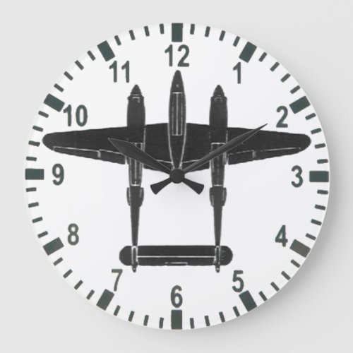P_38 Lightning Altimeter Large Clock