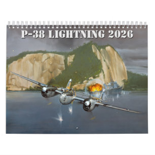 P-38 Lightning Authorized 2025 Calendar
