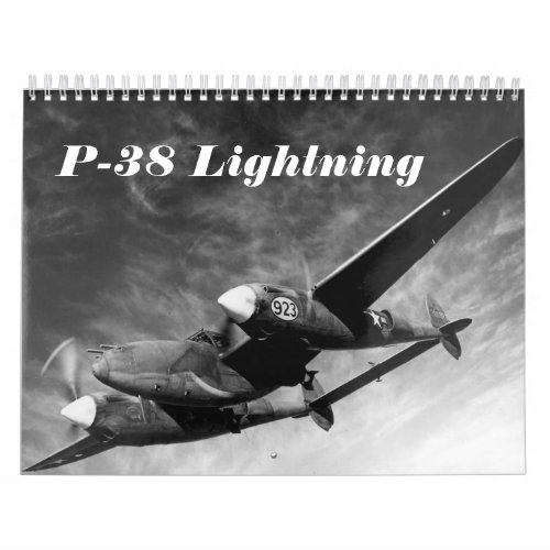 P_38 Lightning Calendar