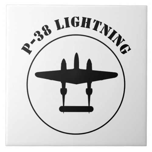 P_38 Lightning Ceramic Tile