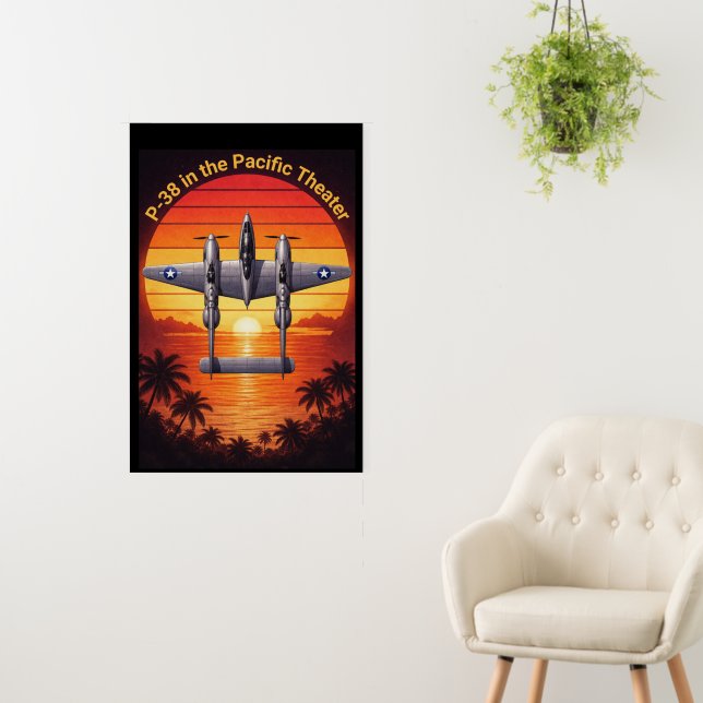 P-38 Lightning in the Pacific Theater Foam Board (In Situ (Wall))