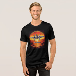 P-38 Lightning in the Pacific Theater Tri-Blend Shirt