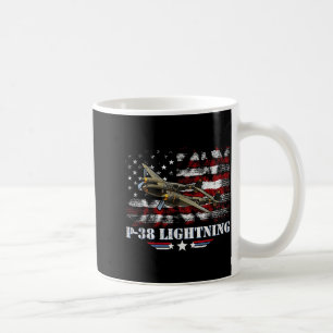 P-38 Lightning P38 Ww2 Aircraft Fighter Jet Pilot Coffee Mug