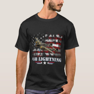 P-38 Lightning P38 Ww2 Aircraft Fighter Jet Pilot T-Shirt