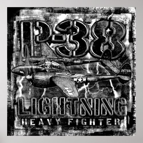 P_38 Lightning Poster