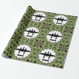 P-38 Lightning Silhouette Wrapping Paper