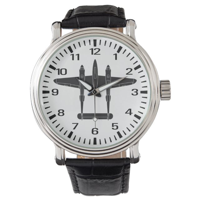 P-38 Lightning Vintage Style Watch (Front)
