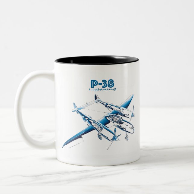 P-38 Two-Tone COFFEE MUG (Left)