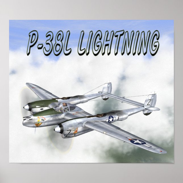 P-38L LIGHTNING POSTER (Front)