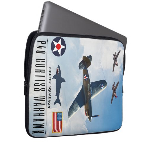 P_40 CURTISS WARHAWK FIGHTER SQUADRON LAPTOP SLEEVE