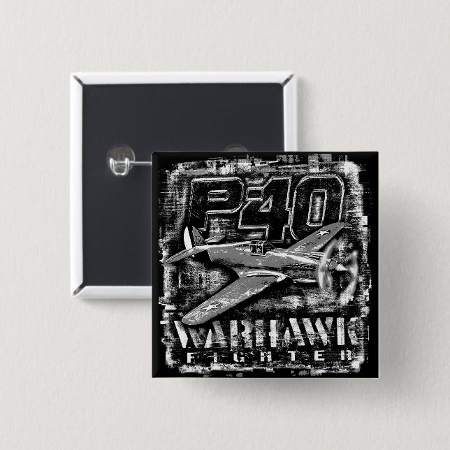 P-40 Warhawk Button (Front & Back)