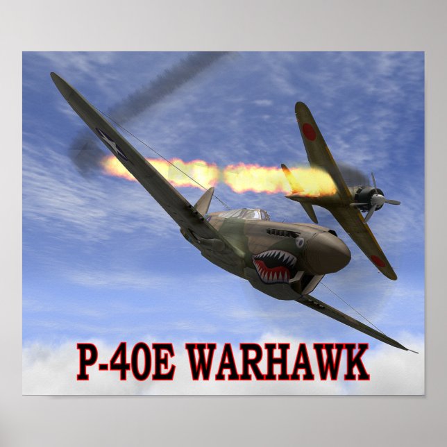 P-40 WARHAWK vs A6M2 ZERO POSTER (Front)