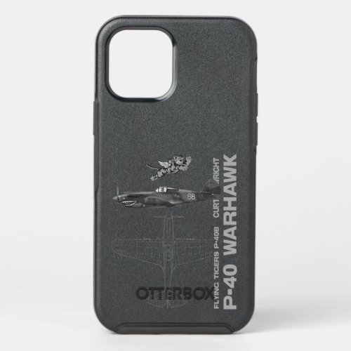 P_40 Warhawk WWII Fighter Airplane Profile  OtterBox Symmetry iPhone 12 Pro Case