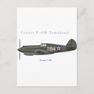 P-40B Defense of Pearl Harbor Postcard