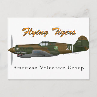 P-40B Flying Tigers Postcard