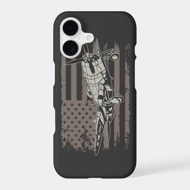 P-47 Thunderbolt American Fighter Plane iPhone Case (Back)