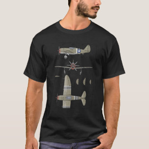 P 47 Thunderbolt American Ww2 Fighter Plane Diagra T-Shirt
