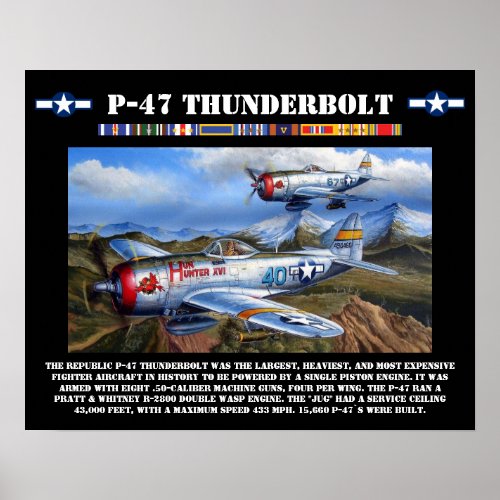 P_47 Thunderbolt Fighter Poster