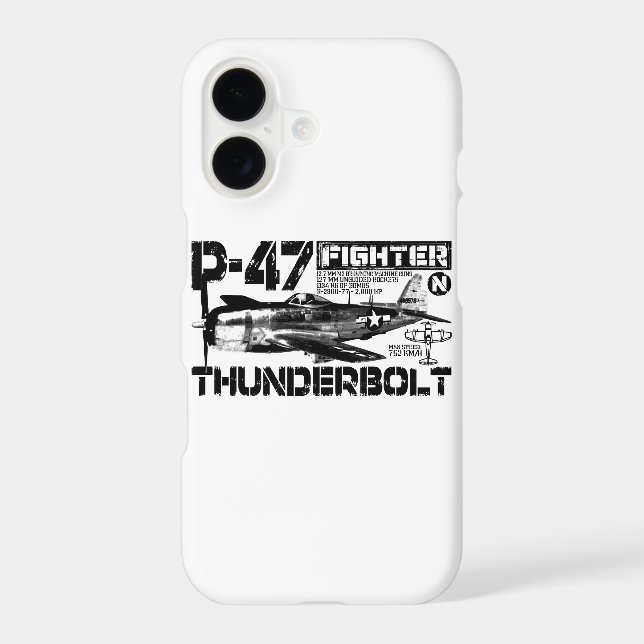 P-47 Thunderbolt Iphone Case (Back)