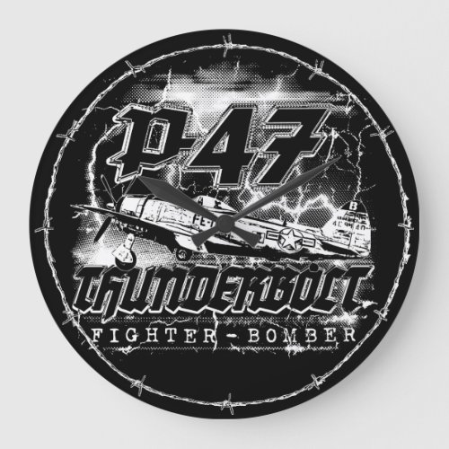 P_47 Thunderbolt Large Clock