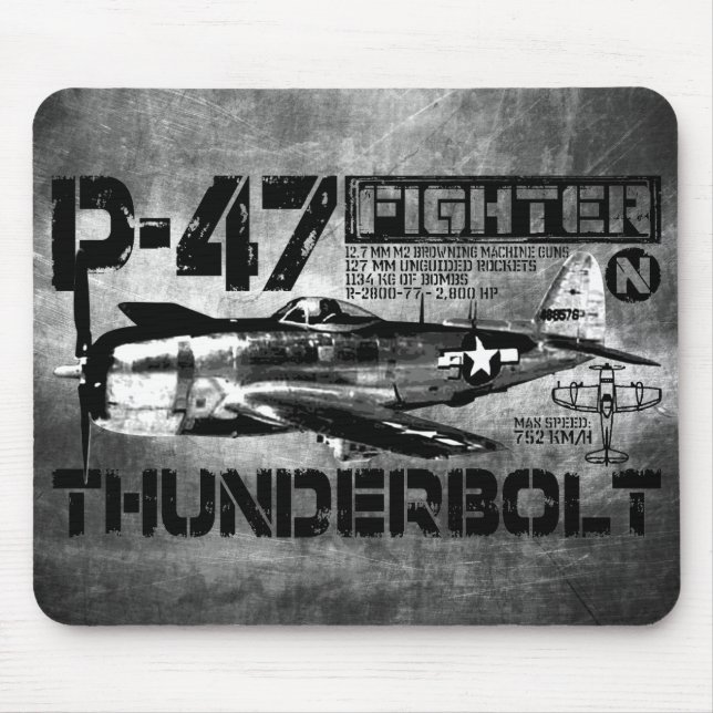 P-47 Thunderbolt Mouse Pad (Front)