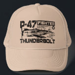 P-47 Thunderbolt Trucker Hat<br><div class="desc">The Republic P-47 Thunderbolt was the largest,  heaviest,  and most expensive fighter aircraft in history to be powered by a single piston engine.</div>