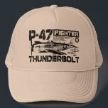 P-47 Thunderbolt Trucker Hat<br><div class="desc">The Republic P-47 Thunderbolt was the largest,  heaviest,  and most expensive fighter aircraft in history to be powered by a single piston engine.</div>