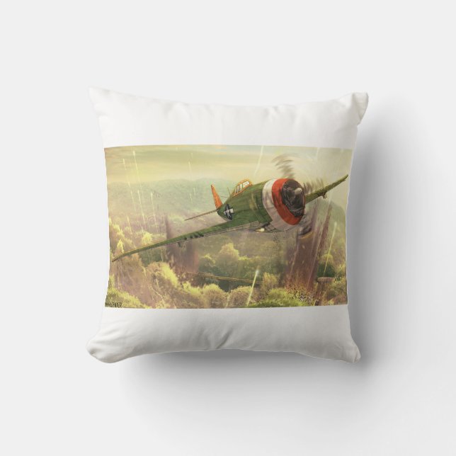 P-47D Thunderbolt Throw Pillow (Front)