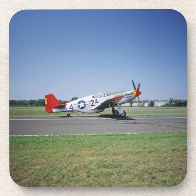 P-51 C Tuskegee Red Tail airplane at the CAF Air Coaster (Front)