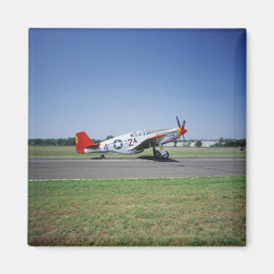 P-51 C Tuskegee Red Tail airplane at the CAF Air Magnet