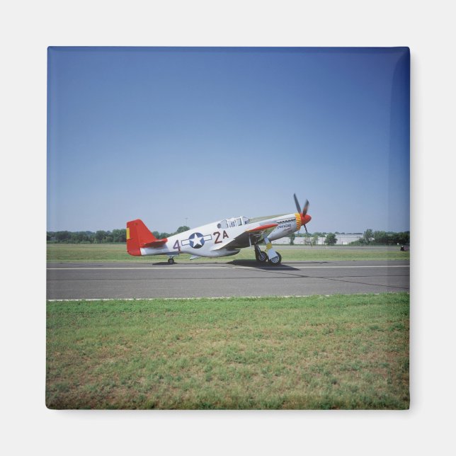 P-51 C Tuskegee Red Tail airplane at the CAF Air Magnet (Front)
