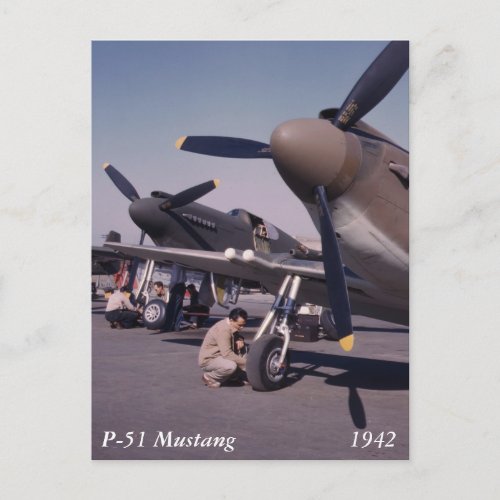 P_51 Mustang 1942 Postcard