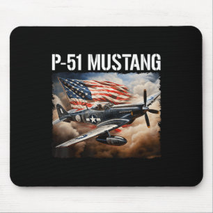 P-51 Mustang American Ww2 Fighter Airplane P-51 Mu Mouse Pad