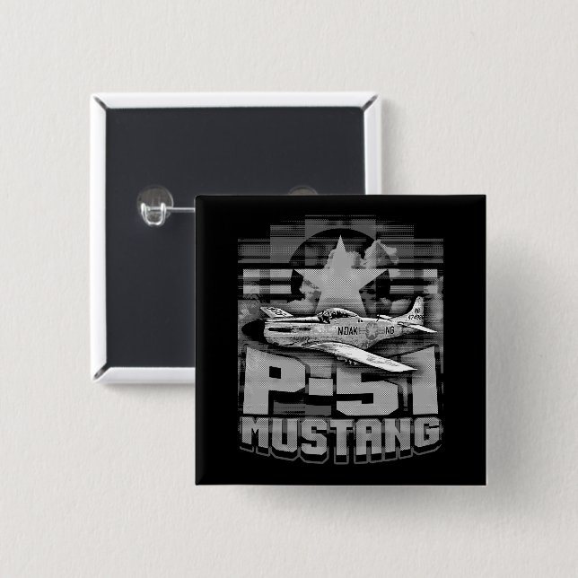 P-51 Mustang Button (Front & Back)